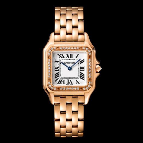 rose gold cartier watch women's